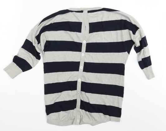 Oasis Womens Multicoloured Striped  Basic T-Shirt Size M