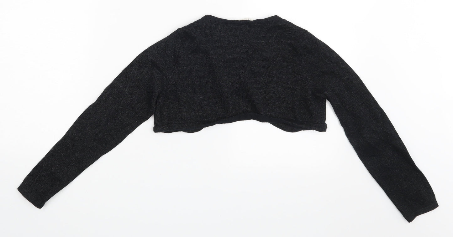 H&M Girls Black   Basic Blouse Size 8-9 Years