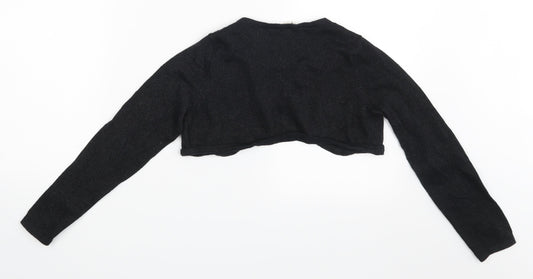 H&M Girls Black   Basic Blouse Size 8-9 Years