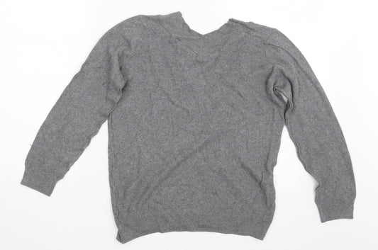 Lara Knit Womens Grey   Pullover Sweatshirt Size M