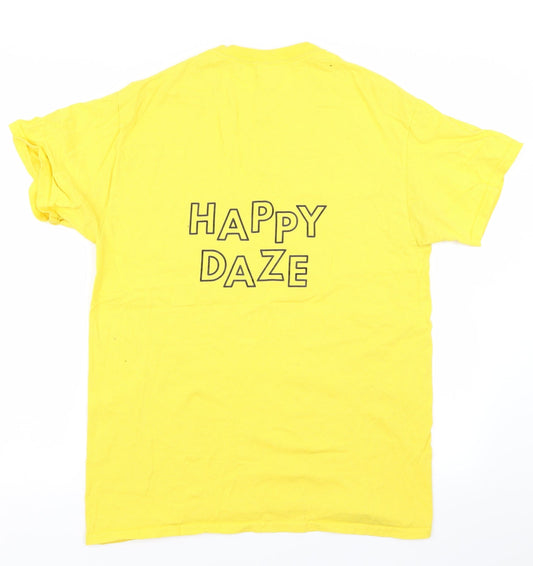 Face Clothing Mens Yellow    T-Shirt Size M