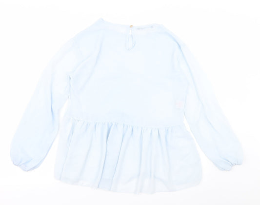 Boohoo Womens Blue   Basic Blouse Size 6