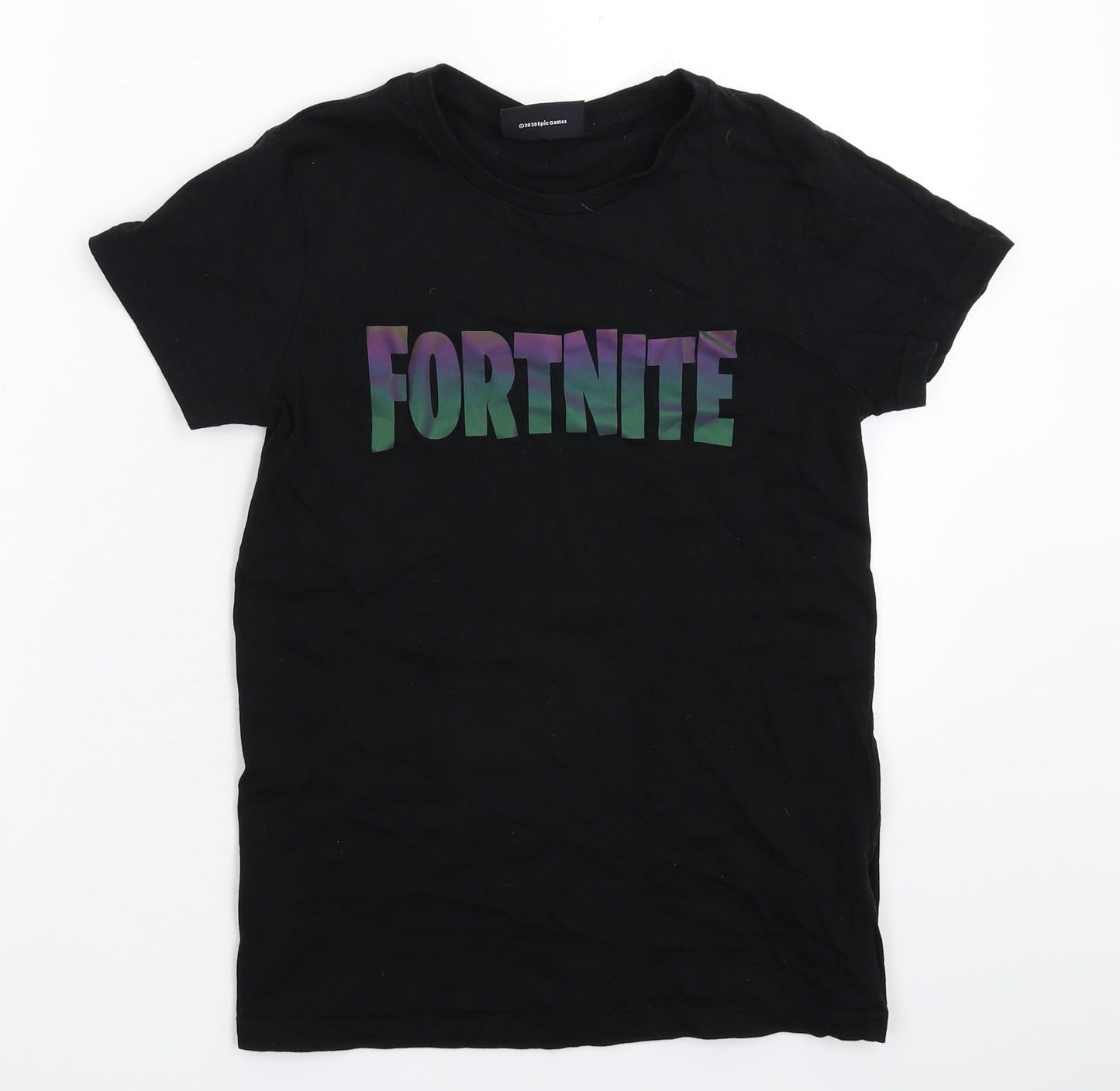 Matalan Womens Black   Basic T-Shirt Size L  - Fortnite