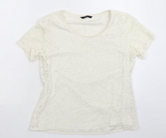 BM Womens White   Basic T-Shirt Size 12