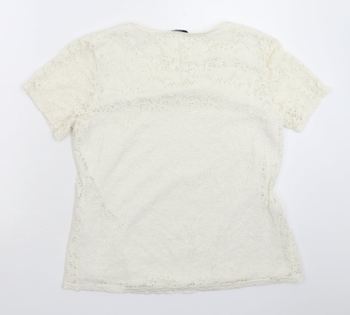 BM Womens White   Basic T-Shirt Size 12