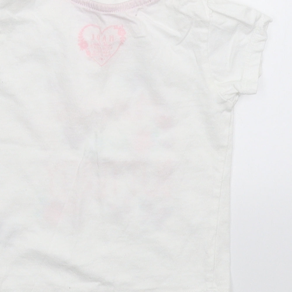 Primark Girls White   Basic T-Shirt Size 6-9 Months