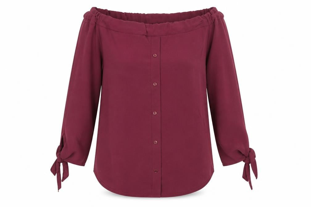 Boohoo Womens Purple   Basic Blouse Size 10