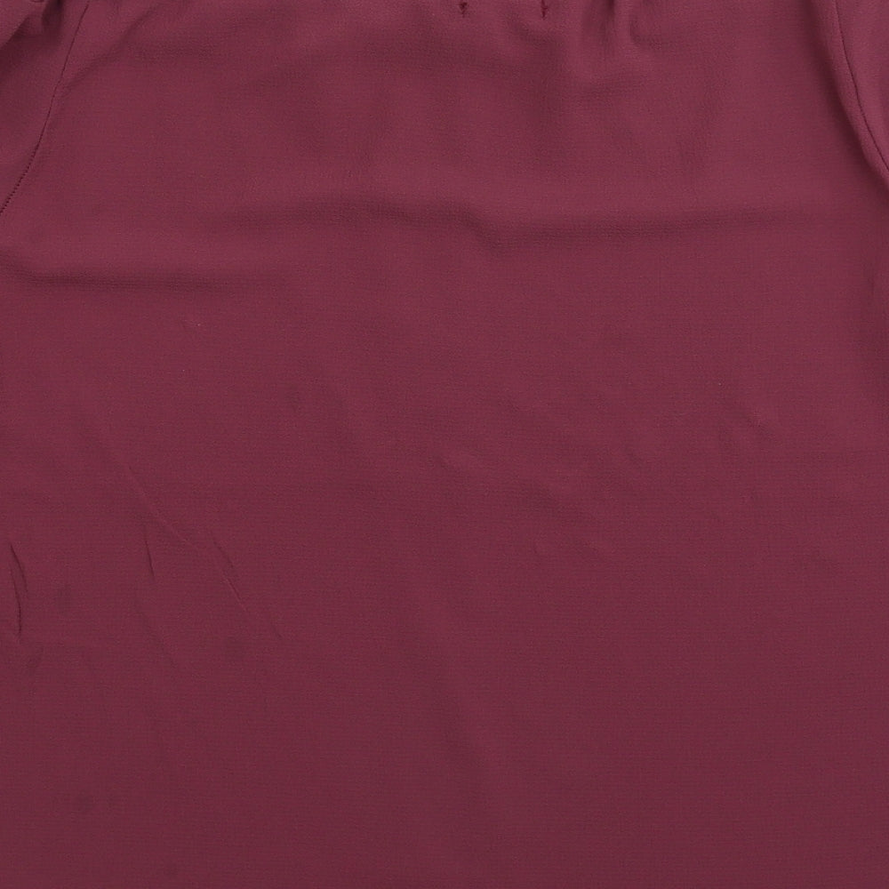 Boohoo Womens Purple   Basic Blouse Size 10