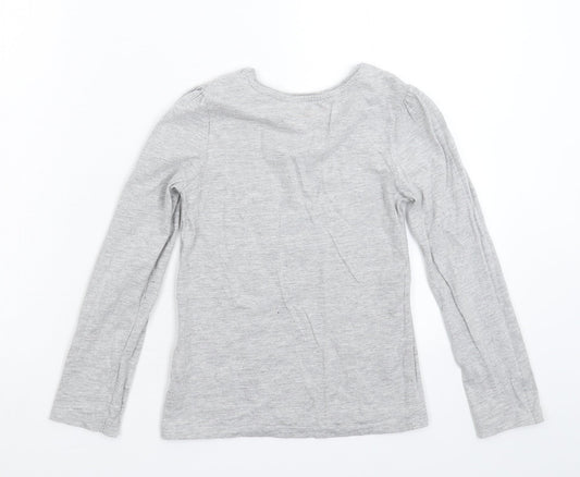 Young Dimension Girls Grey   Basic T-Shirt Size 6-7 Years