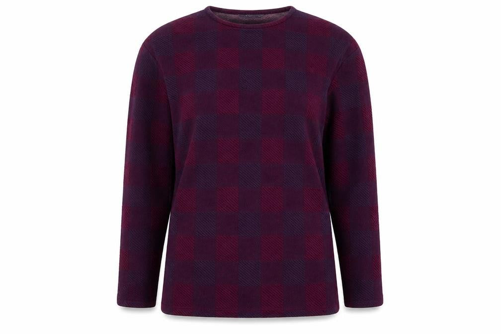 Marks and Spencer Womens Purple Check  Pullover Sweatshirt Size M
