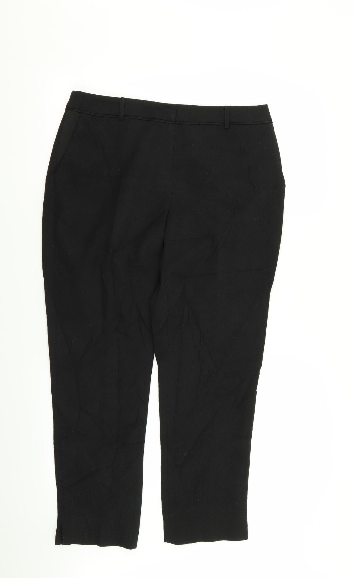 Pieces Womens Black   Trousers  Size 12 L27 in