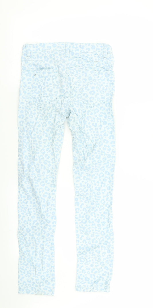 H&M Girls Blue Animal Print  Skinny Jeans Size 11-12 Years