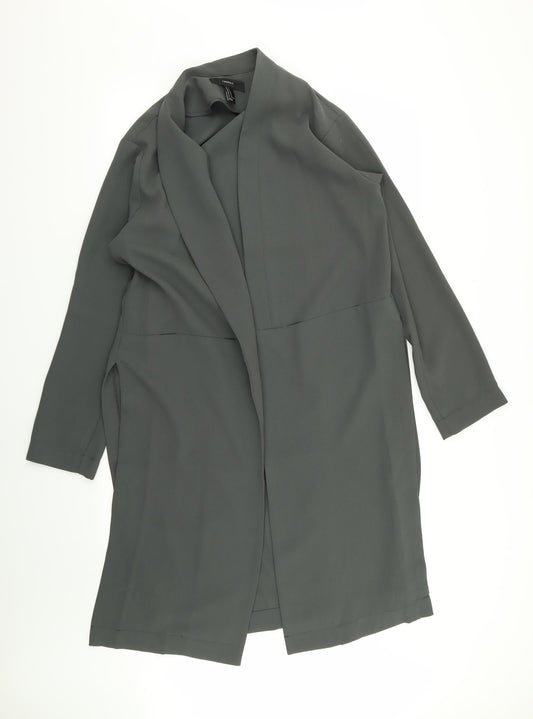 FOREVER 21 Womens Green   Overcoat Coat Size M