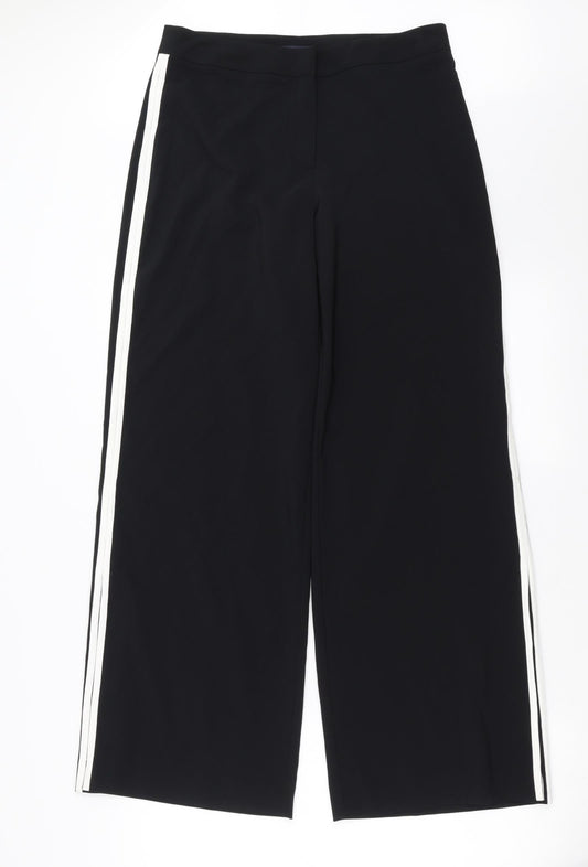 Preworn Womens Black   Trousers  Size 32 in L30 in - side splits