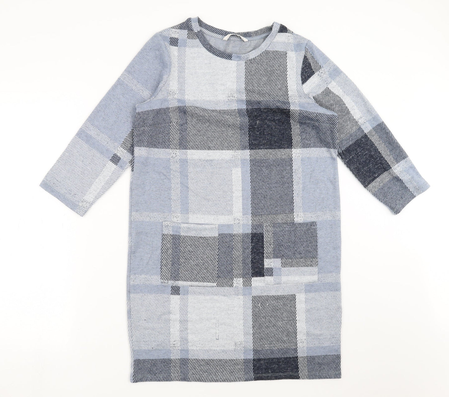 Sainsburys  Womens Blue Check  Jumper Dress  Size 10