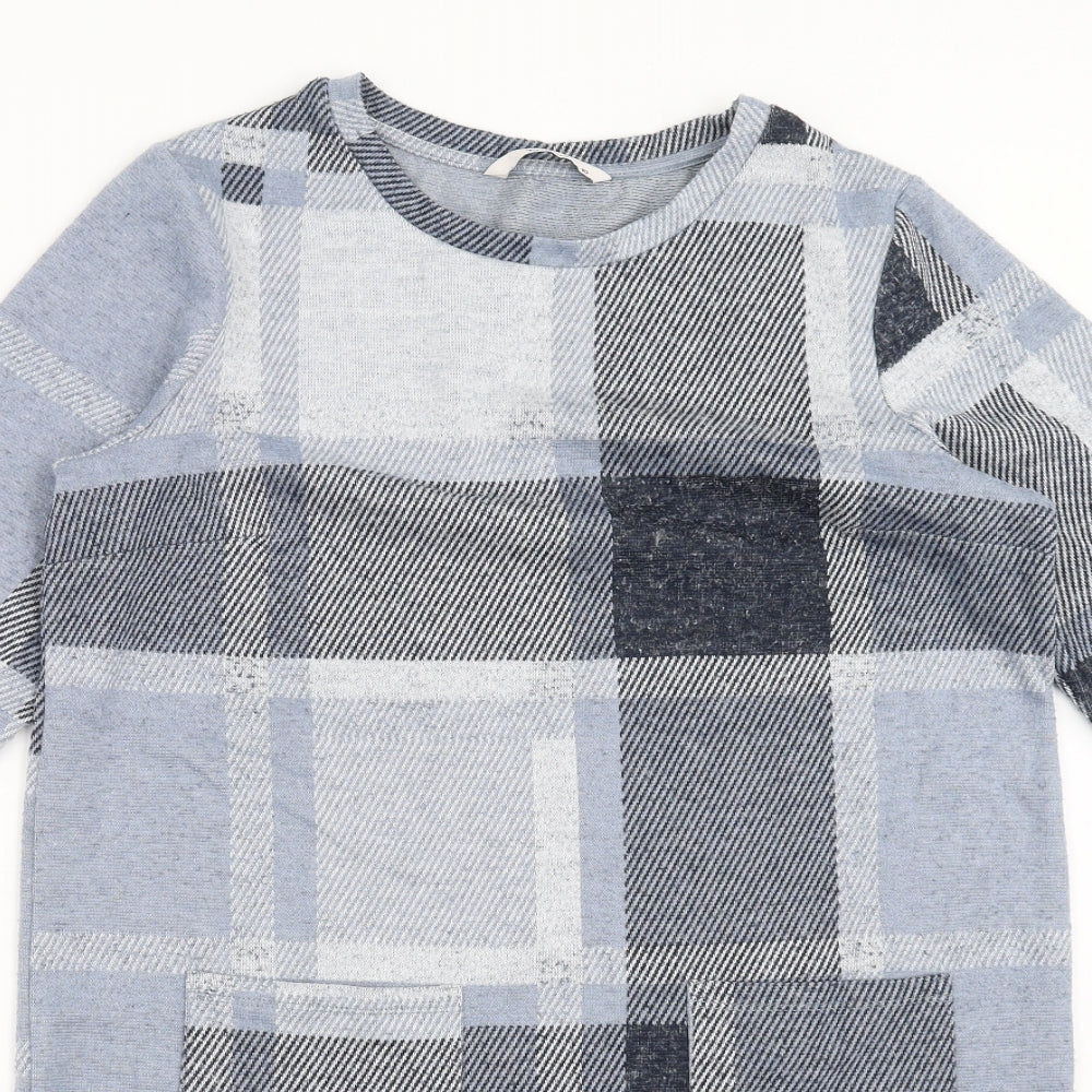 Sainsburys  Womens Blue Check  Jumper Dress  Size 10