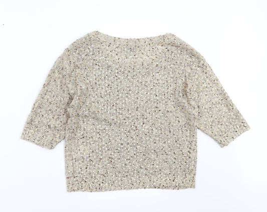 H&M Womens Beige   Pullover Jumper Size XS  - sequins
