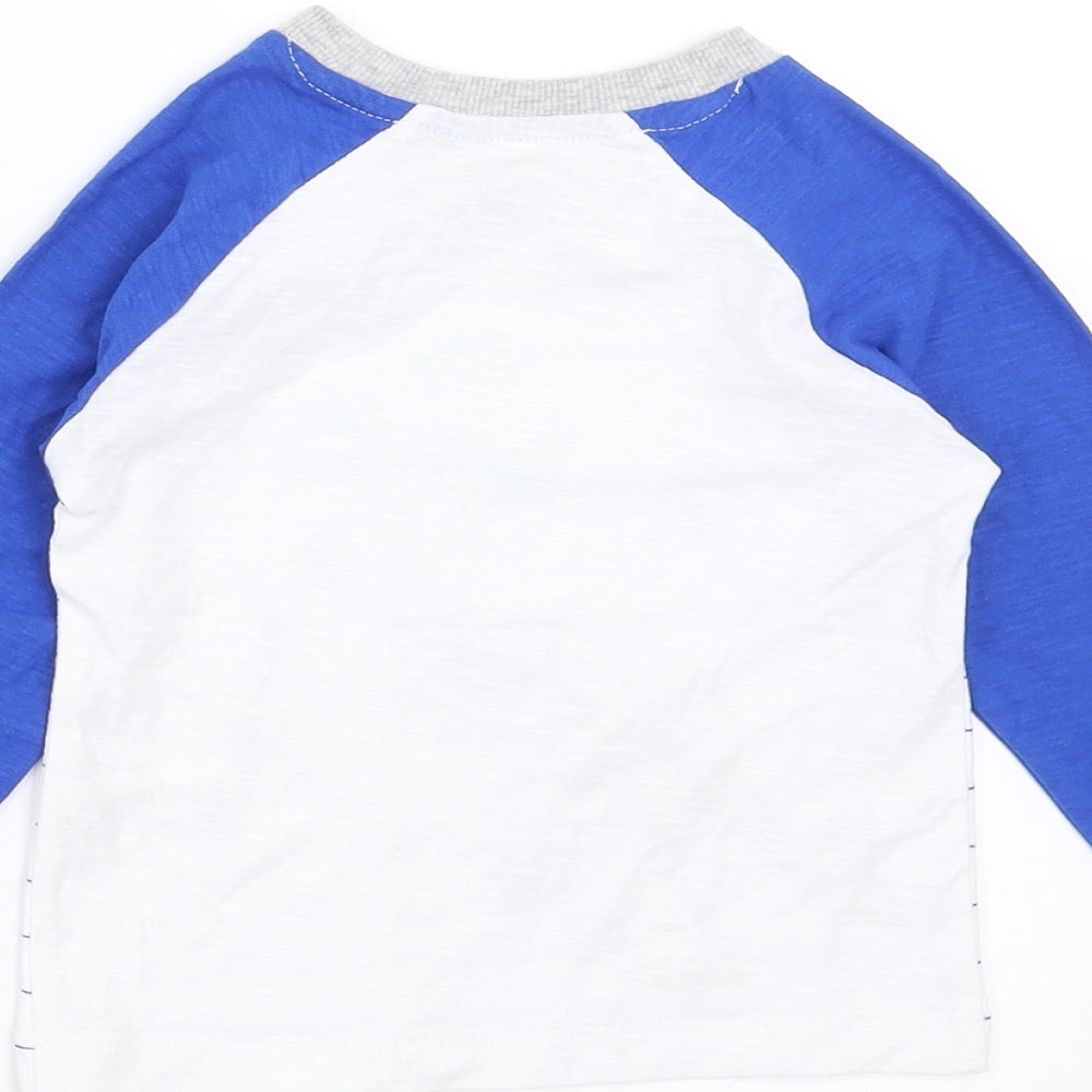 Matalan Baby White Striped  Basic T-Shirt Size 9-12 Months  - got to stay fly