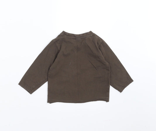 Sainsburys  Boys Brown   Basic T-Shirt Size 9-12 Months