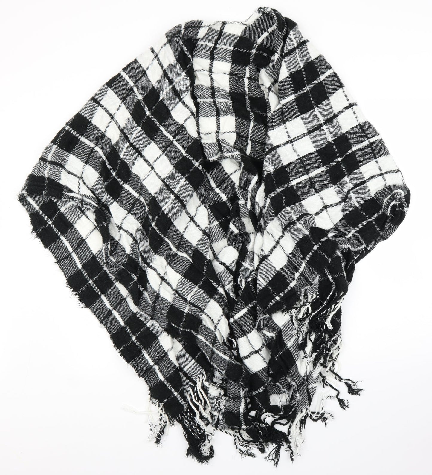 Preworn Womens Black Check  Cape Jumper One Size