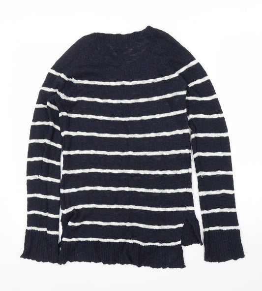 Dorothy Perkins Womens Blue Striped  Pullover Jumper Size 10