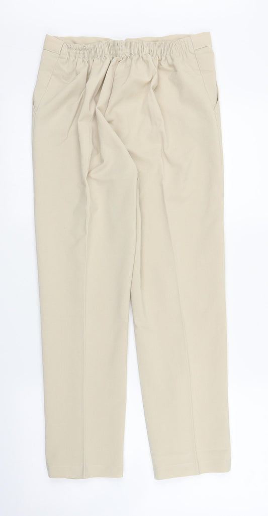 Preworn Womens Beige   Capri Trousers Size 12 L24 in