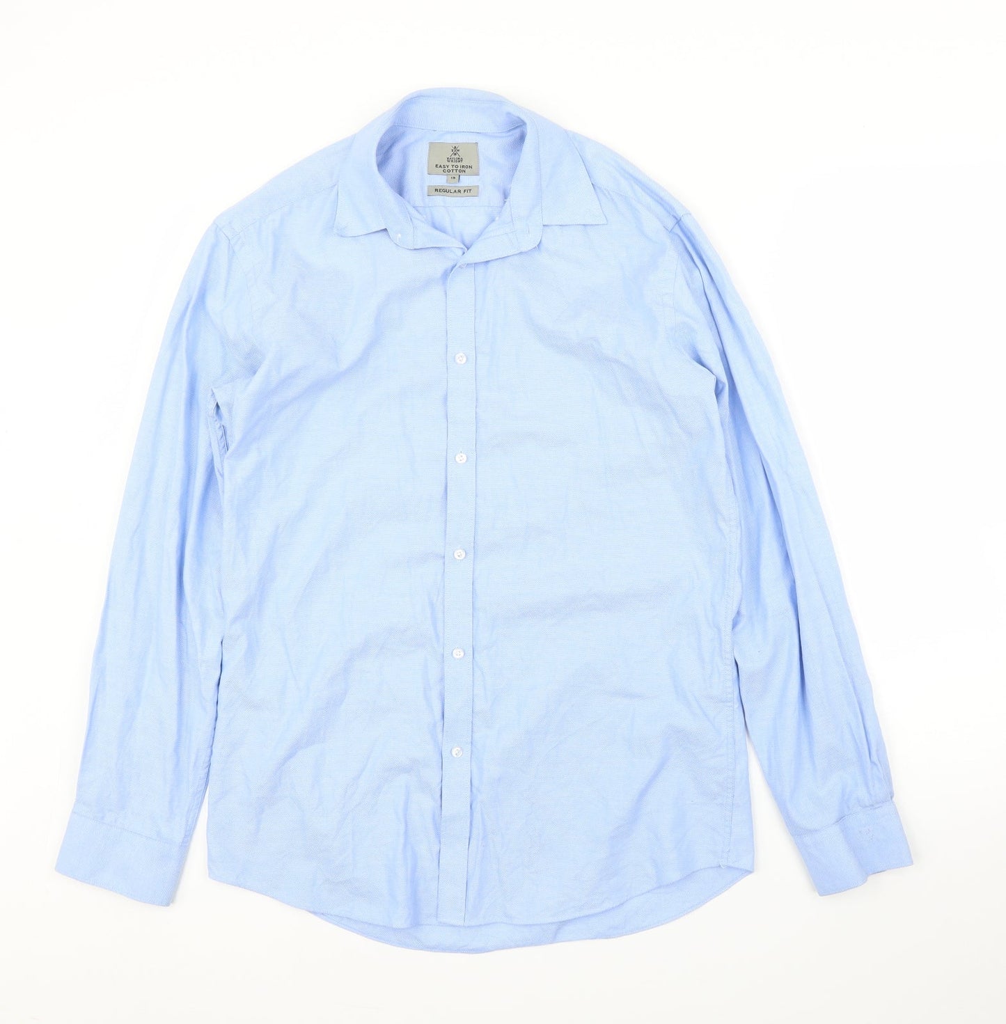 Taylor & Wright Mens Blue    Button-Up Size 15