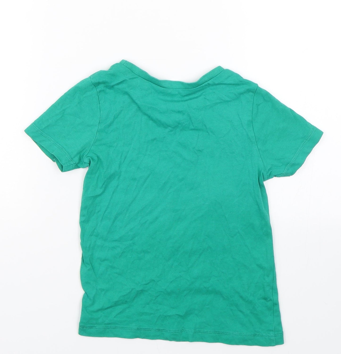 George Boys Green   Basic T-Shirt Size 4-5 Years  - Giraffe