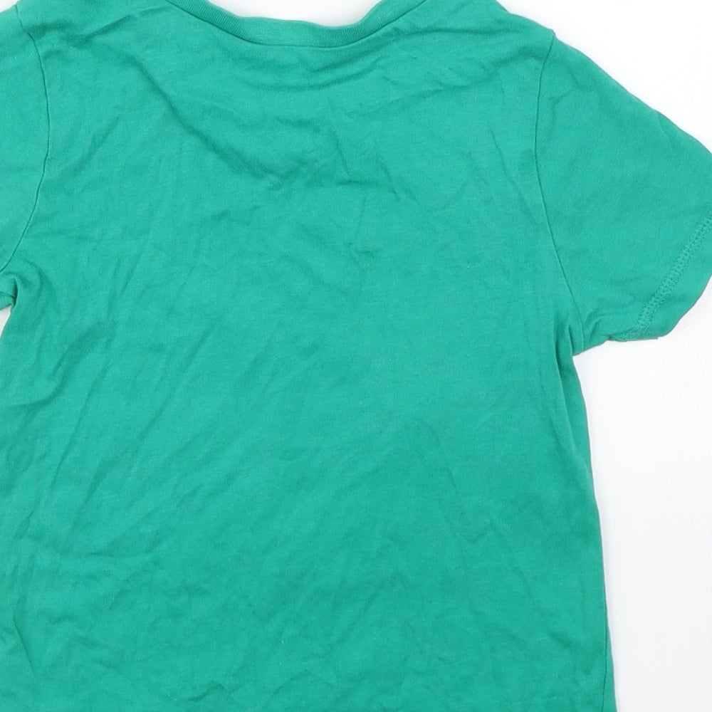 George Boys Green   Basic T-Shirt Size 4-5 Years  - Giraffe