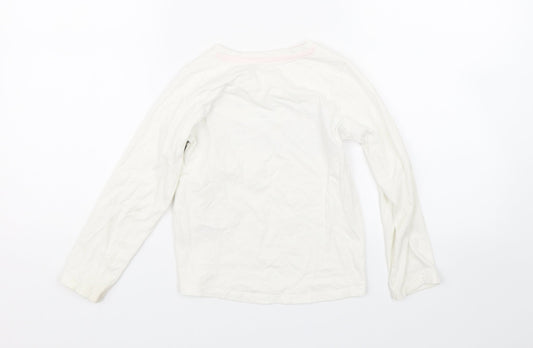 Nutmeg Girls White   Basic T-Shirt Size 6-7 Years
