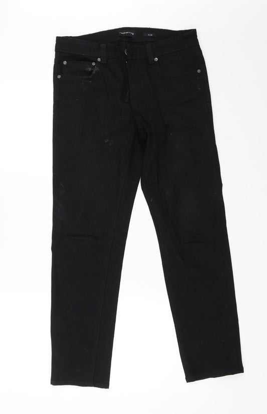 Debenhams Womens Black  Denim Skinny Jeans Size 30 L27 in