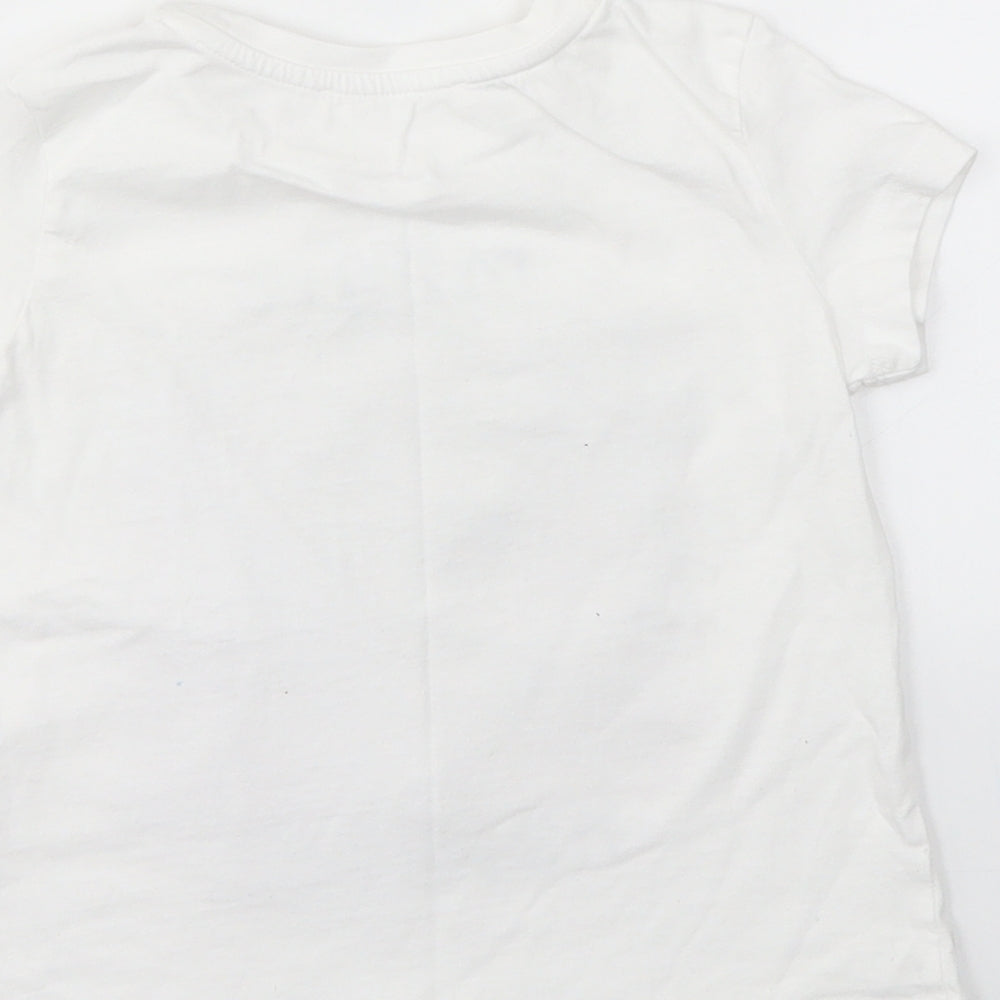 KOTON Girls White   Basic T-Shirt Size 4-5 Years