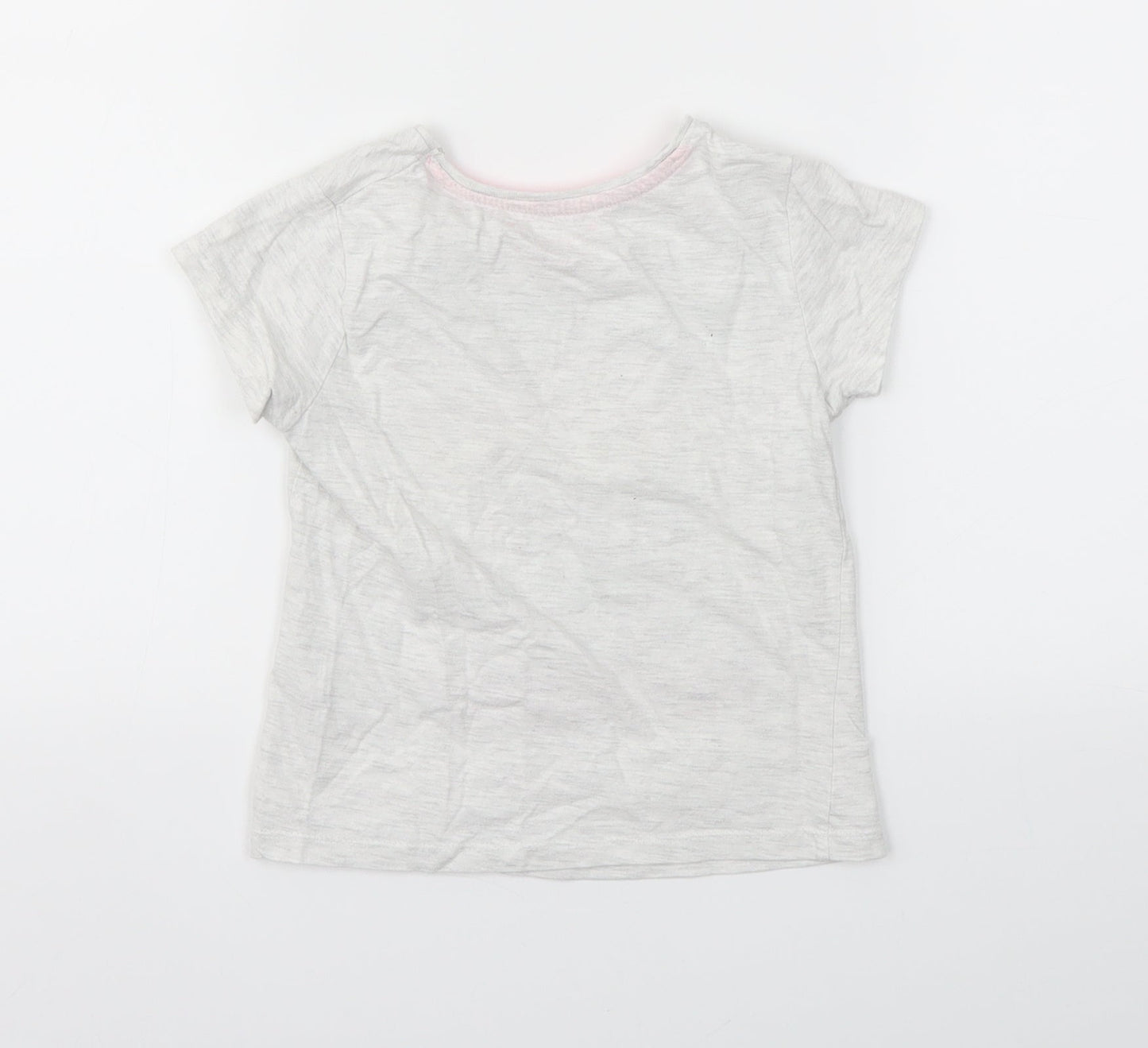 Primark Girls Grey   Basic T-Shirt Size 4-5 Years