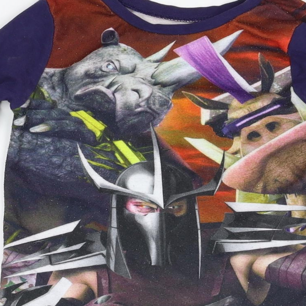 George Boys Black   Basic T-Shirt Size 3-4 Years  - Ninja Turtle