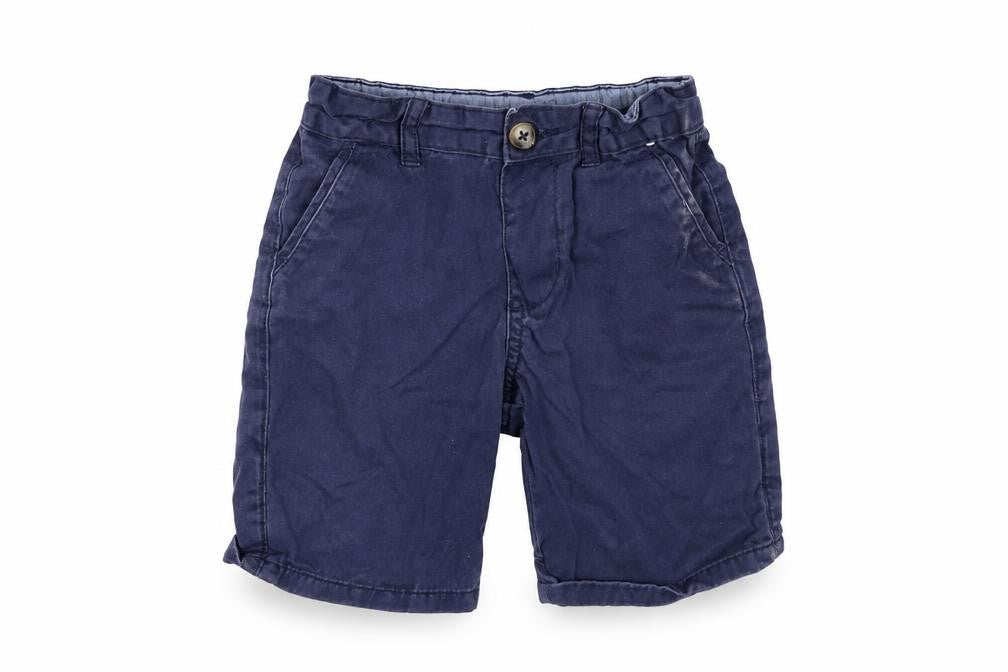 Front view of Denim & Co. girls’ blue chino trousers, size 3-4, years