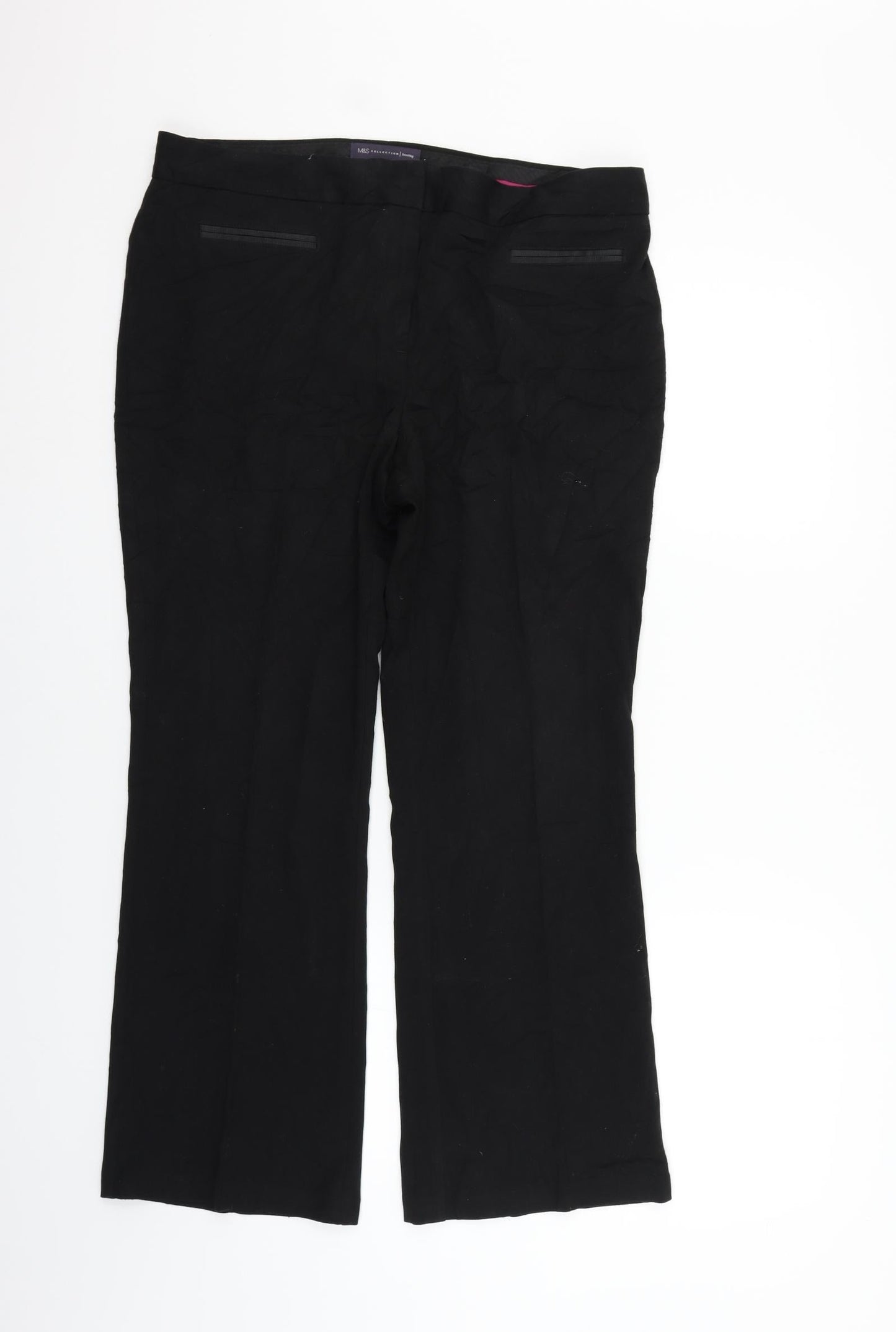 Marks and Spencer Womens Black   Trousers  Size 14 L27 in