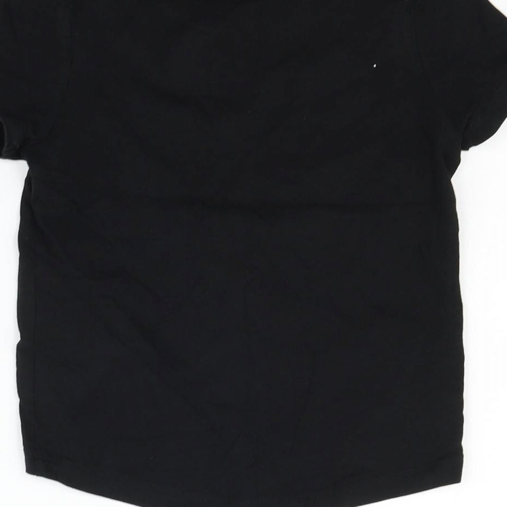 Nutmeg Girls Black   Basic T-Shirt Size 6-7 Years
