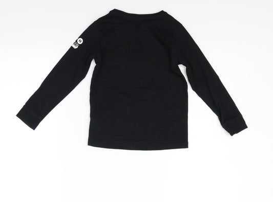 George Girls Black   Basic T-Shirt Size 4-5 Years