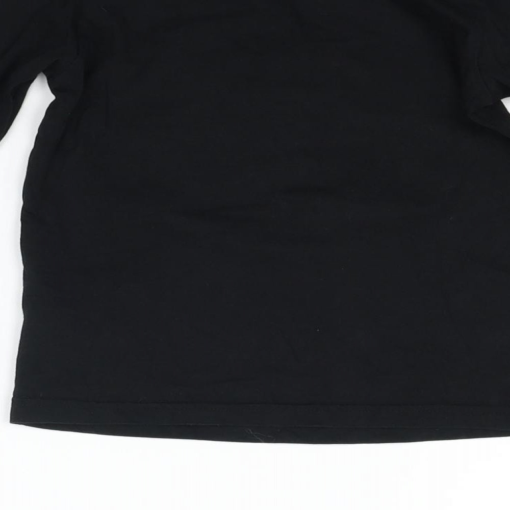 George Girls Black   Basic T-Shirt Size 4-5 Years