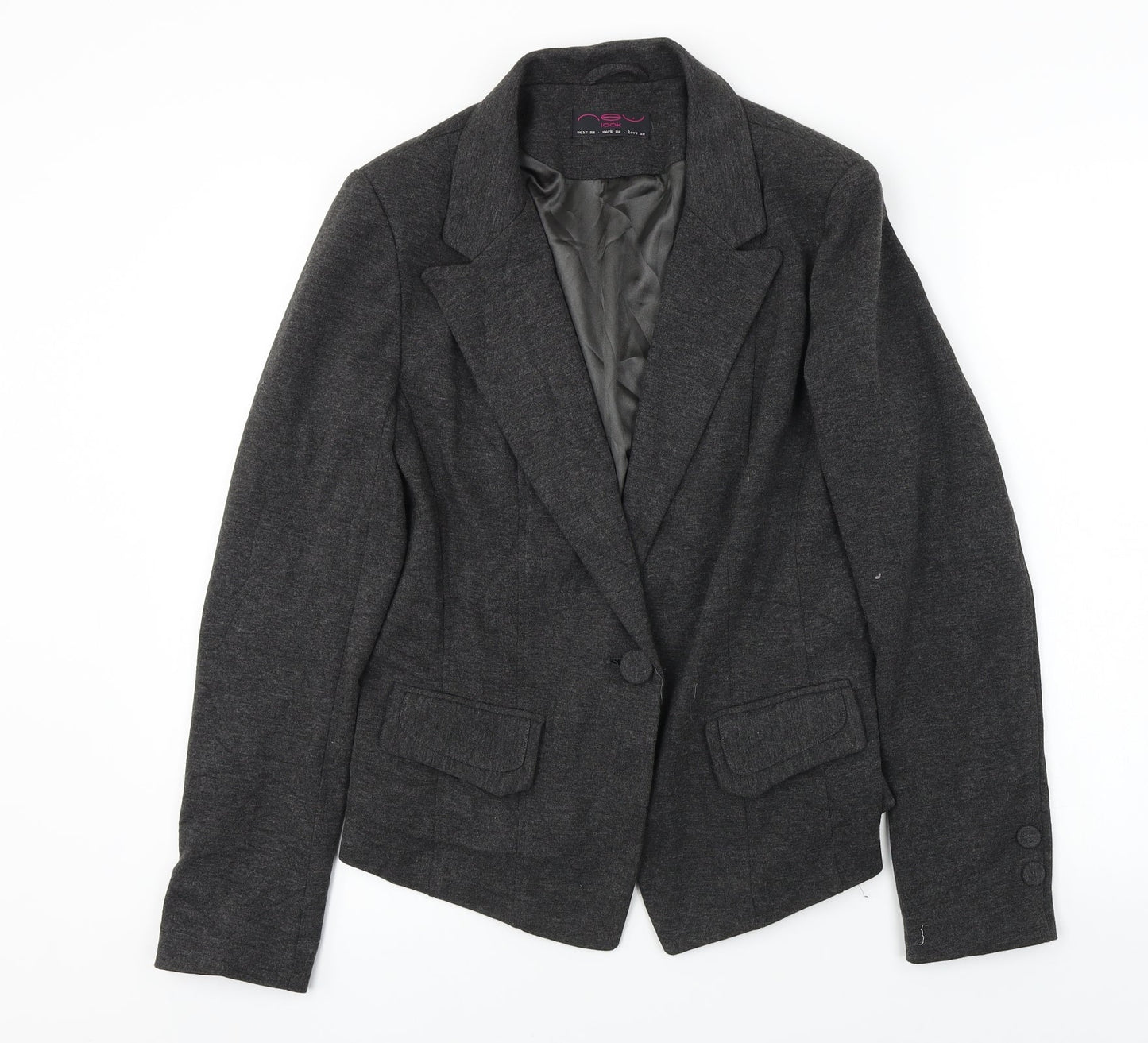 New Look  Womens Grey   Jacket Blazer Size 14