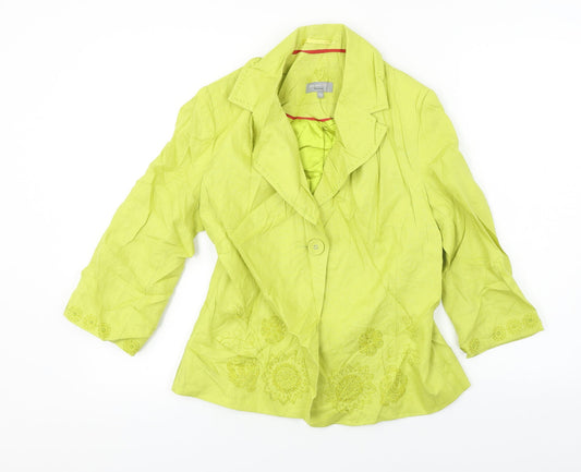 Per Una  Womens Green   Jacket Blazer Size 12