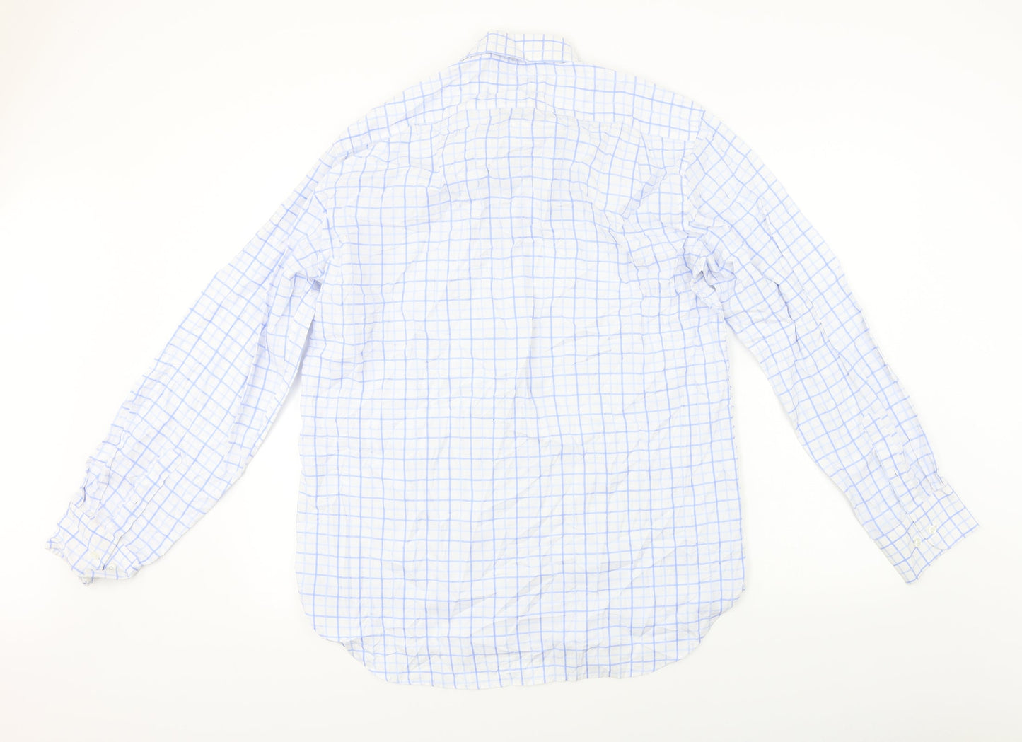 Linea  Mens Blue Check   Button-Up Size 16