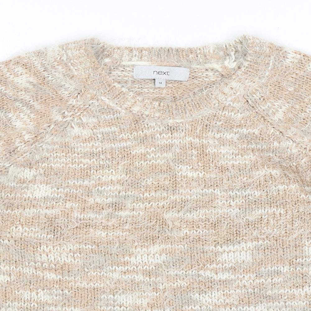 NEXT Womens Gold   Pullover Jumper Size 14