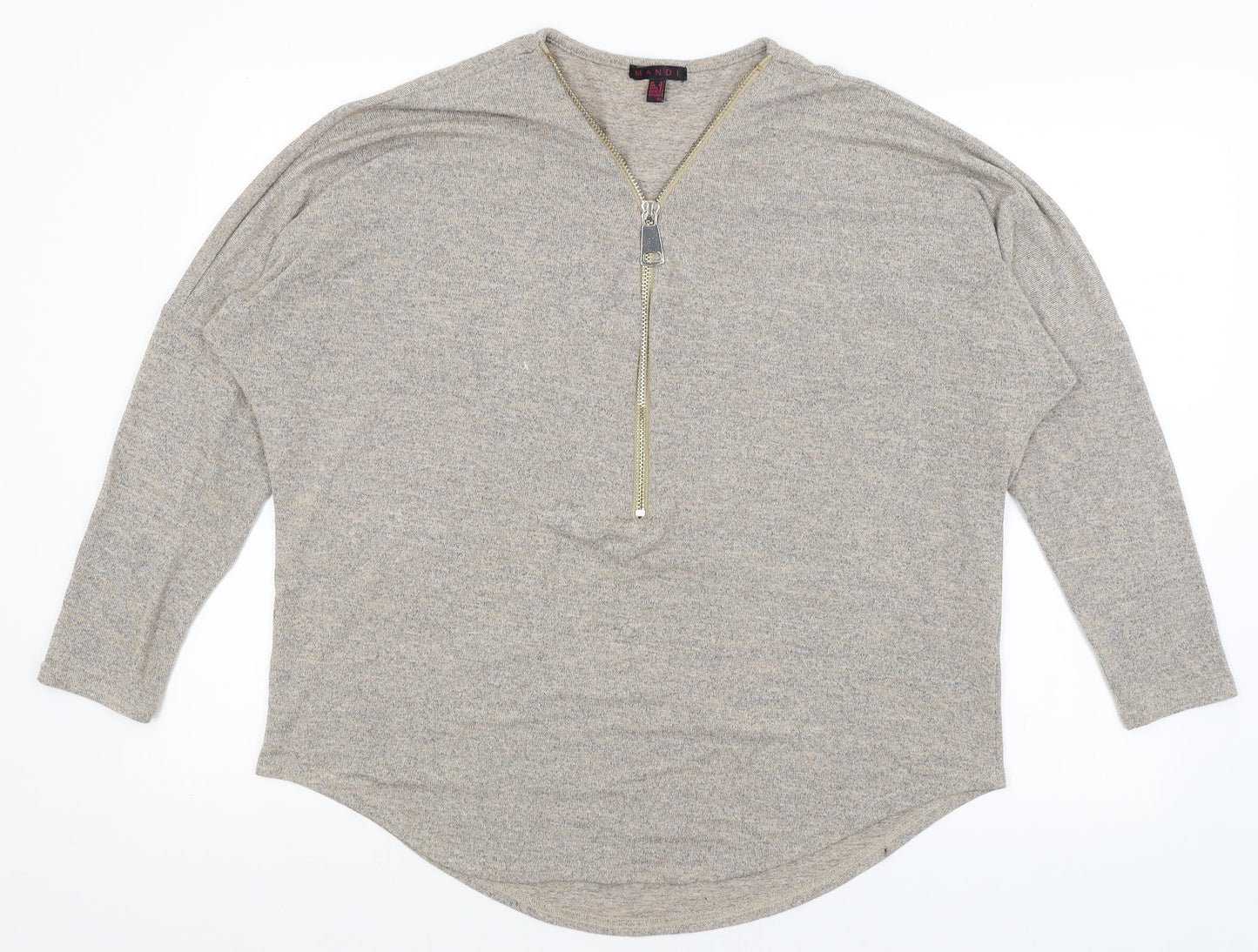 Mandi Womens Beige   Pullover Jumper Size 10