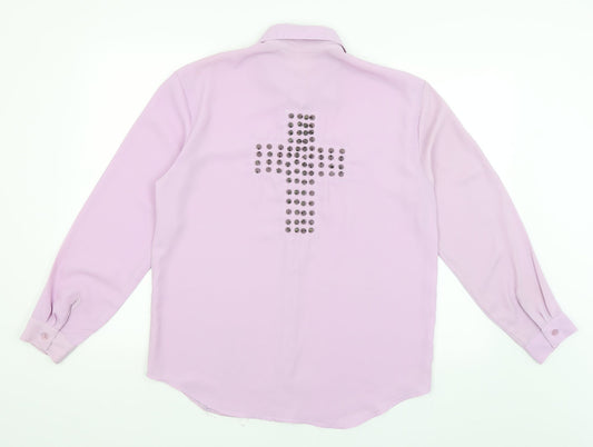 Reverse Womens Purple   Basic Button-Up Size L