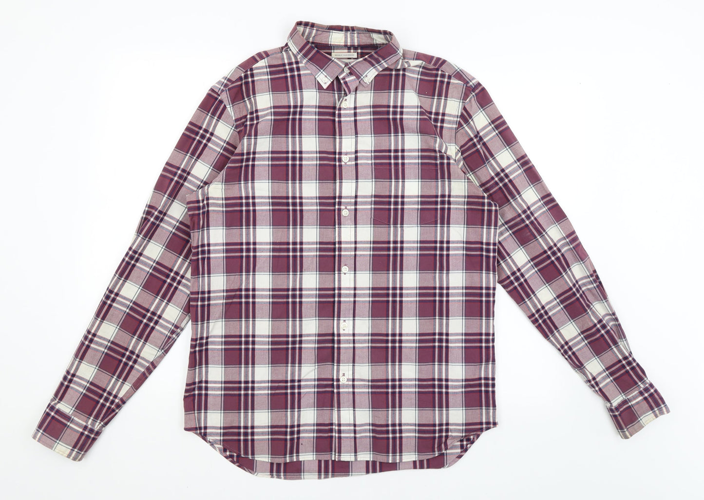 Old Navy Mens Red Plaid   Button-Up Size S