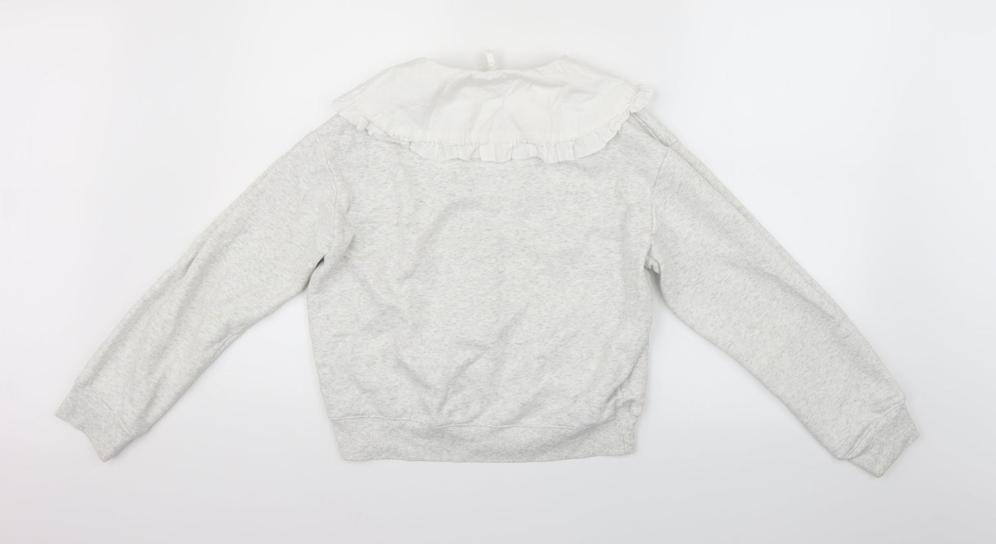H&M Womens Grey   Henley Jumper Size XS