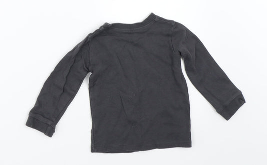 George Boys Grey   Basic T-Shirt Size 12-18 Months  - batman