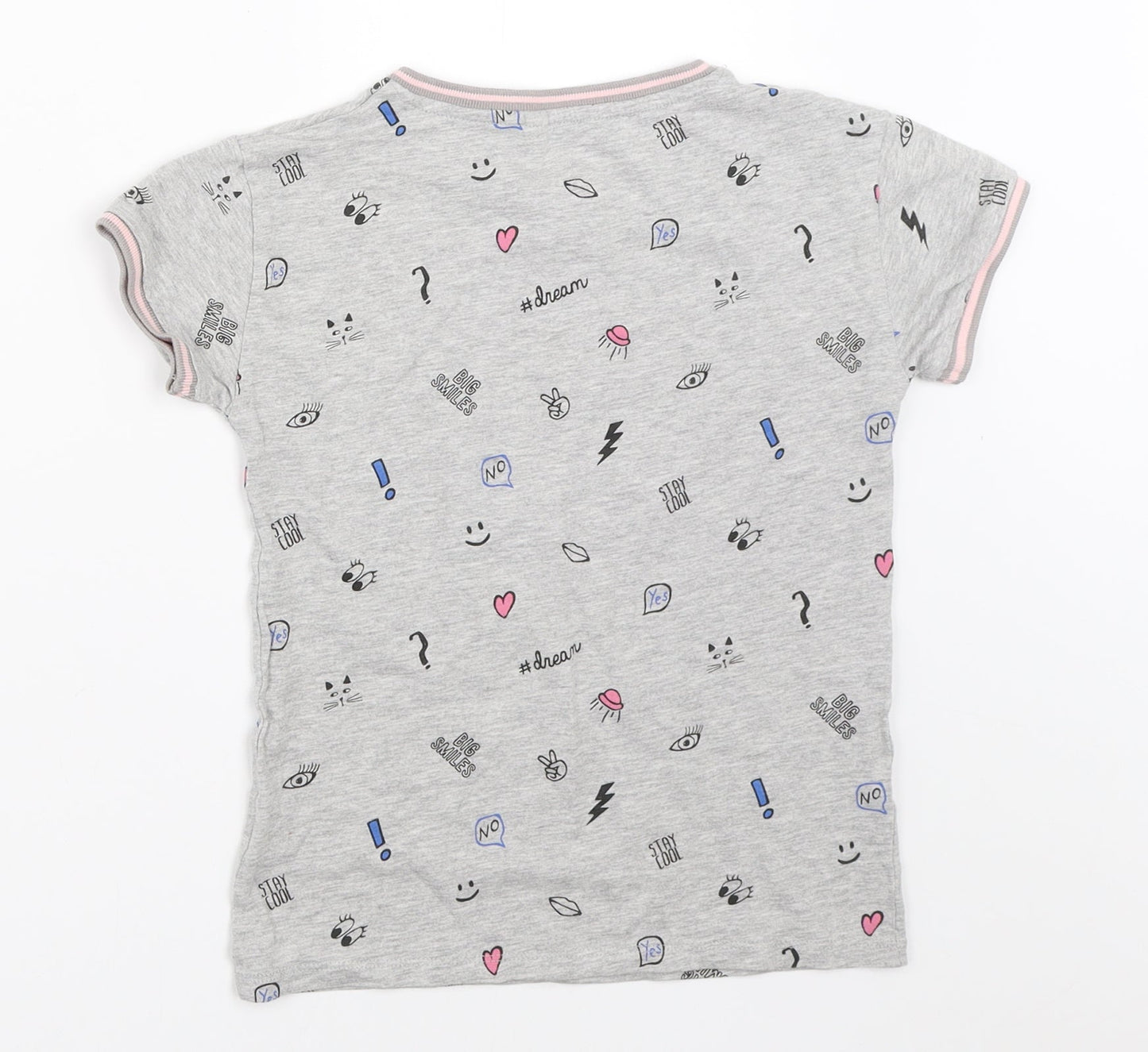 NEXT Girls Grey   Basic T-Shirt Size 9 Years