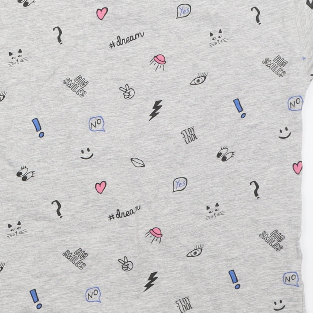 NEXT Girls Grey   Basic T-Shirt Size 9 Years